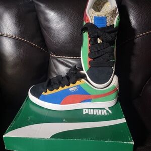 Puma Colorful Suede Sneakers with Black Laces
